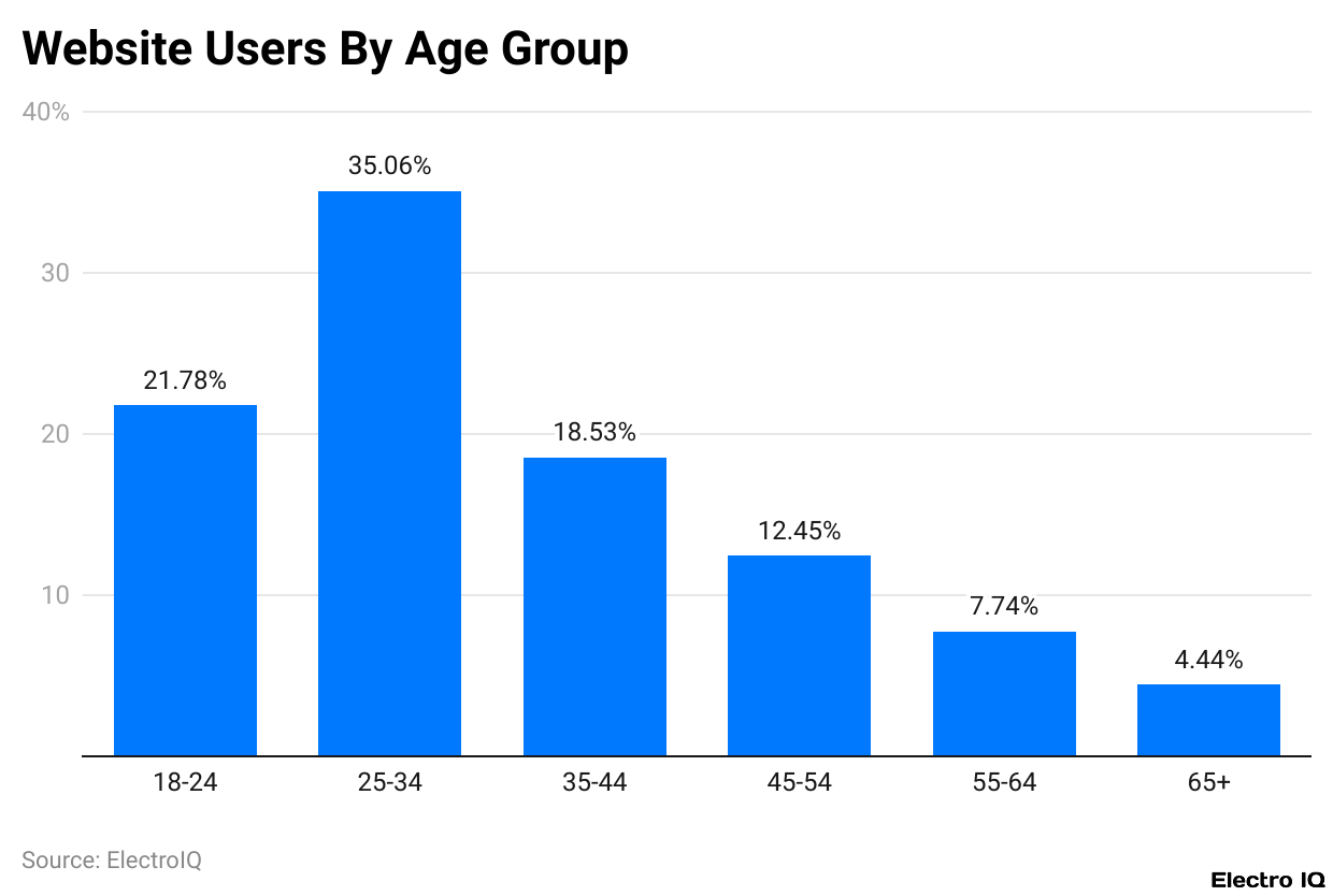 Website Users By Age Group