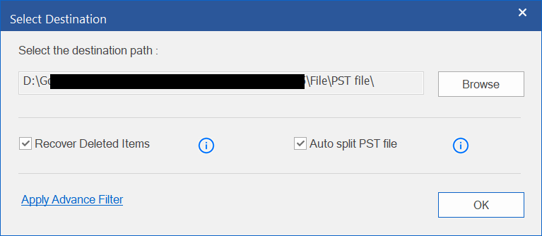 Browse for Folder window